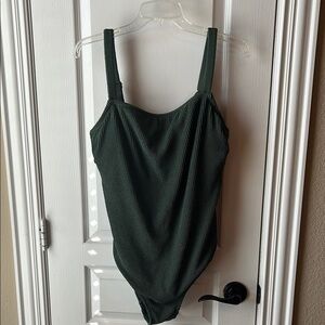 Kona Sol women’s One Piece Swimsuit - Green Goth Dark Beach Resort Vacation